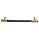 Black Golden Medium Cylinder Glass Door Handles